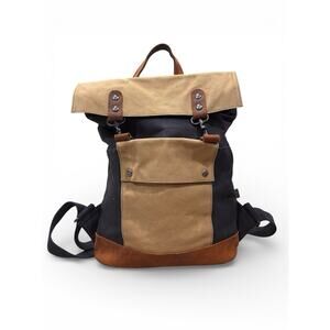 TSD Brand California Canvas Hiking Back Pack Leather Straps HeavyDuty